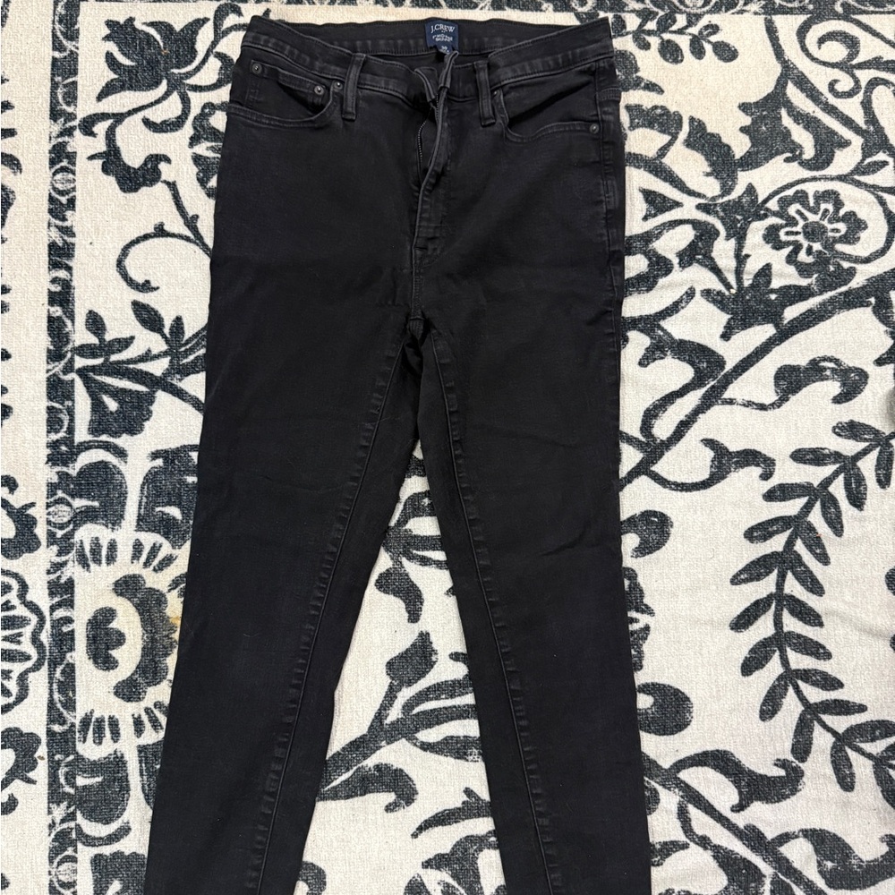 J Crew Mid Rise Skinny Women's Black Jeans